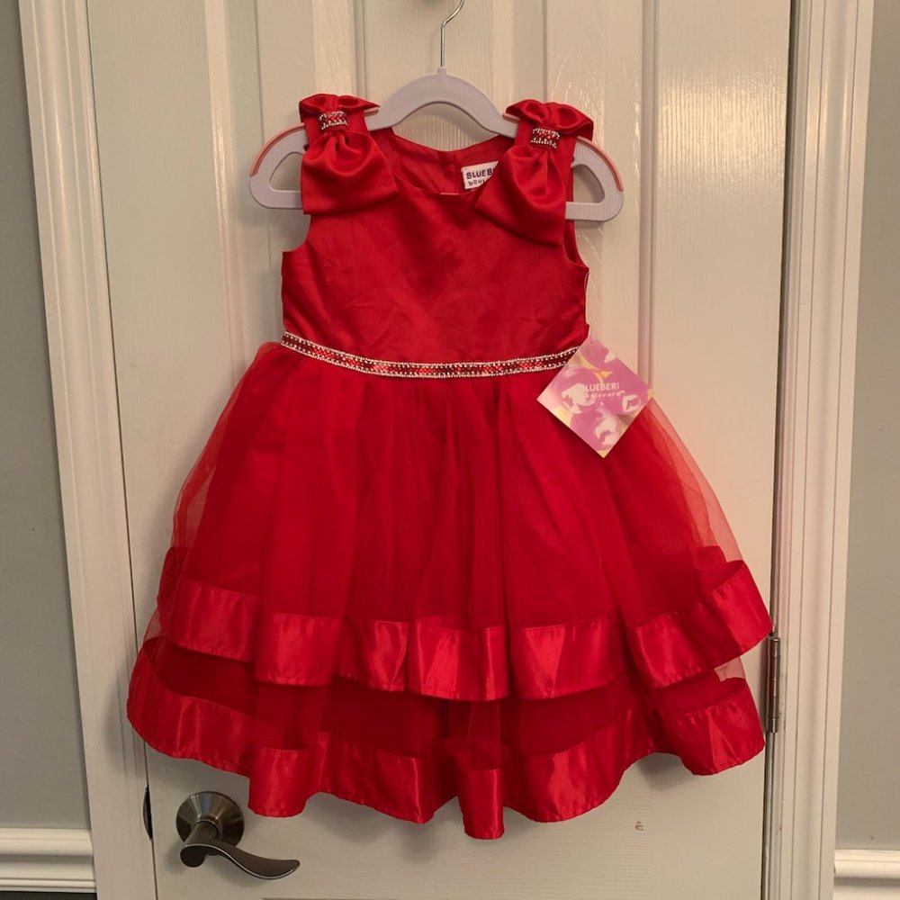 NWT Blueberi Boulevard Red Dress Size 4T